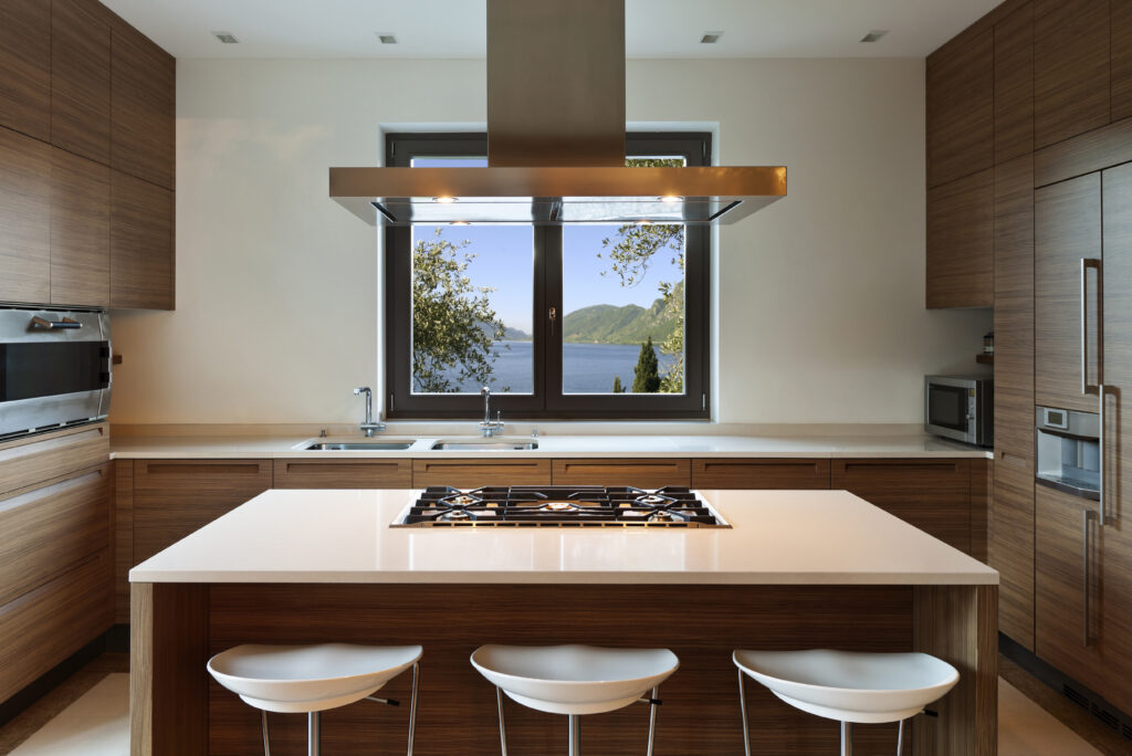 Modern Kitchen with Modern Window